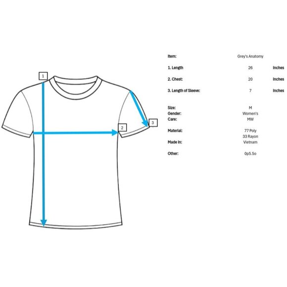 Greys Anatomy by Barco Gray Womens M Scrub Top Shirt Style 4153 Pockets Solid - Picture 8 of 8